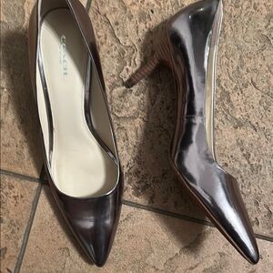 Coach Shiny Silver Women's Heels